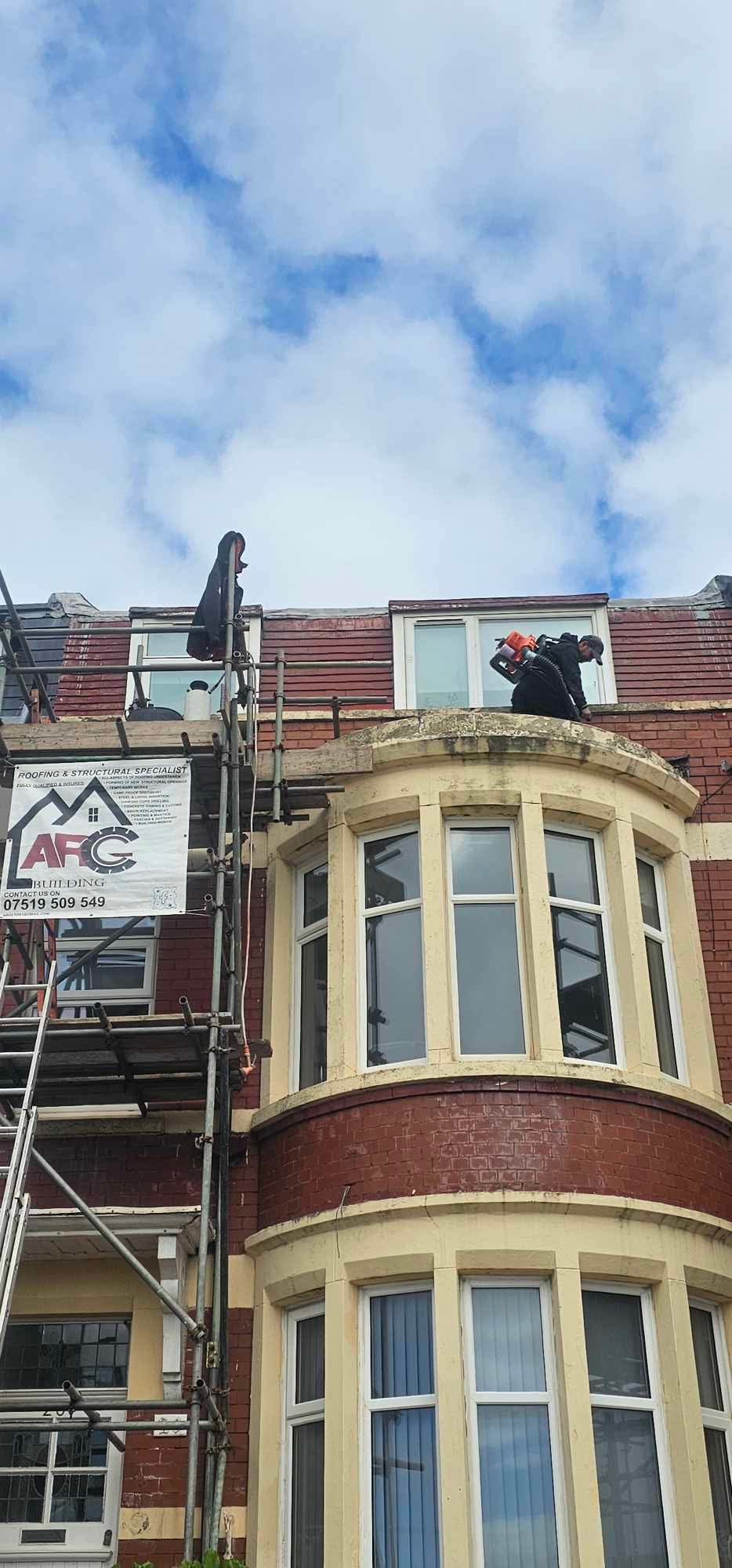 ARG Building scaffolding on a residential renovation project