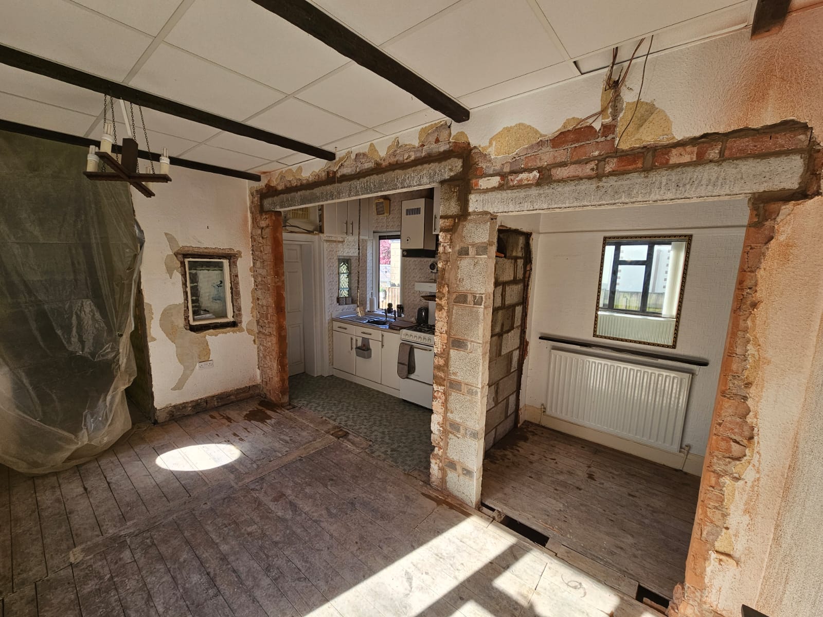 Knock-through complete — open-plan kitchen & dining space taking shape
